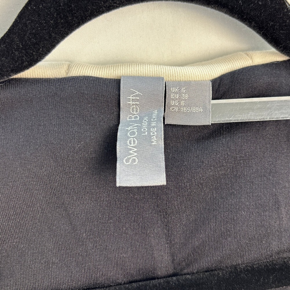 Sweaty Betty London Zip Up Hoodie Jacket Women's Small Cream & Black Colorblock - Picture 13 of 16